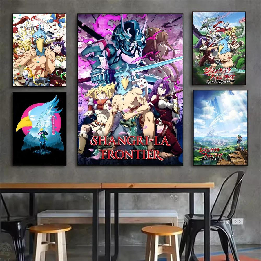 Dopudu Art Museum Anime Shangri la Frontier Poster aus Segeltuch, Mehrfarbig, B: 50 cm, H: 80 cm - Bild 3