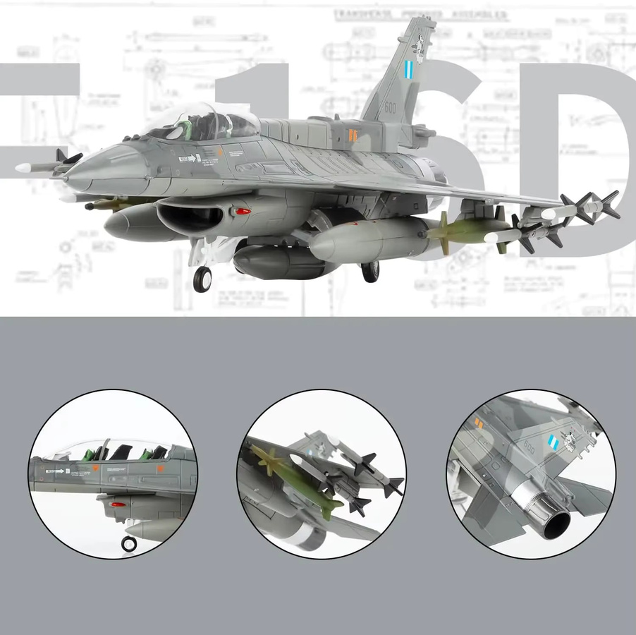 ZOCO F-16D F16 Griechischen Luftwaffe Modell, Flugzeug, Metall, 1:72, ab 14 Jahre - Bild 2