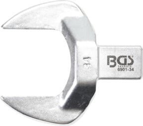 BGS Einsteck-Maulschlüssel 6901-34 in Silber aus Chrom-Vanadium mit 34 mm Schlüsselweite und 14 x 18 mm Aufnahme - Bild 1