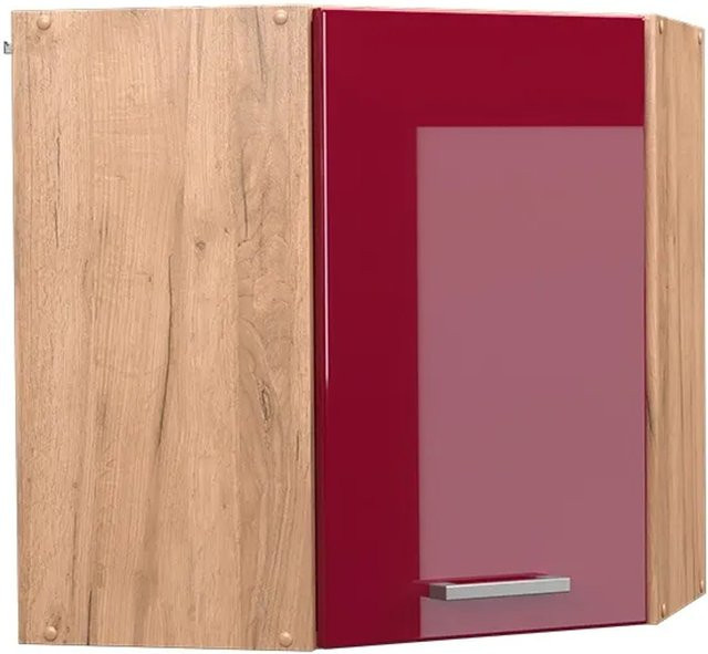 Vicco Eckhängeschrank R-Line Küchenschrank in Bordeaux mit Goldkraft-Akzenten, Breite: 57 cm - Bild 2