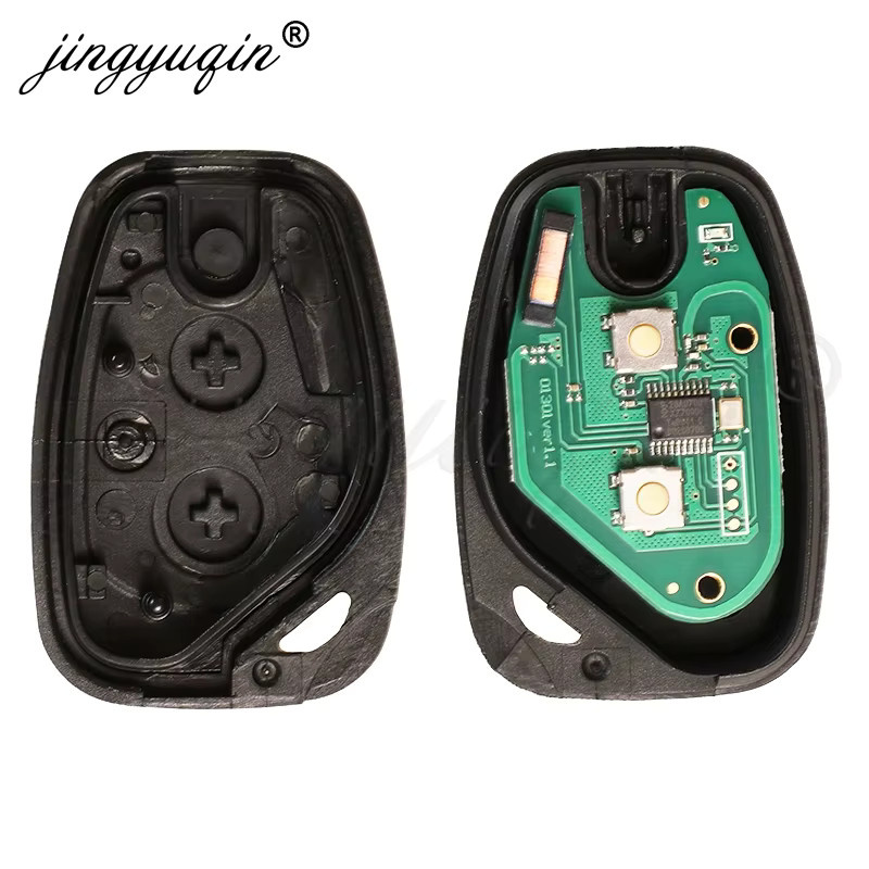 Jingyuqin 5er Set Fernschlüsselanhänger für Renault Traffic Master Kangoo Vauxhall Vivaro Movano, 433 MHz ID46 2BTN, Schwarz, ungeschnittene Klinge - Bild 4