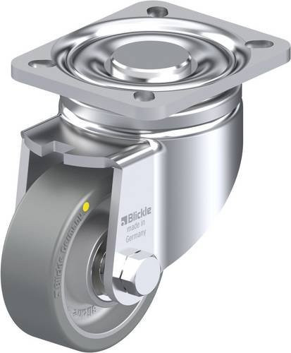 Blickle Lenkrolle LH-ALTH 80K-AS in Silber und Grau mit Schraubbefestigung, Rad-Durchmesser: 80 mm, Tragfähigkeit: 200 kg - Bild 1