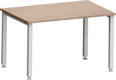 Schreibtisch MODENA FLEX in Eiche, höhenverstellbar, B: 120 cm, T: 80 cm, H: 72-82 cm - Bild 1