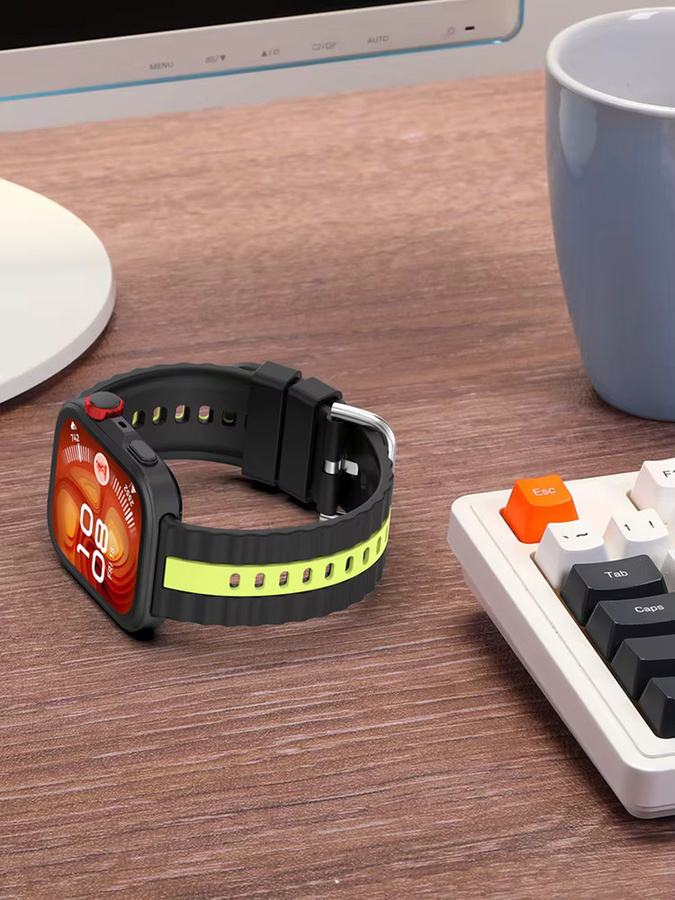 RWBANDS Uhrenarmband Silikon, Zweifarbig, black, Huawei Watch Fit 4/3/4Pro - Bild 5