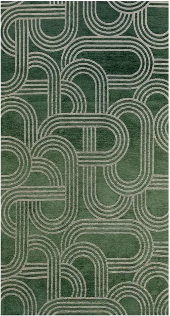 Lola&Moi Teppich Green Dream in Grün mit Muster für Wohnzimmer, Schlafzimmer oder Büro, Breite: 80 cm, Länge: 150 cm - Bild 1