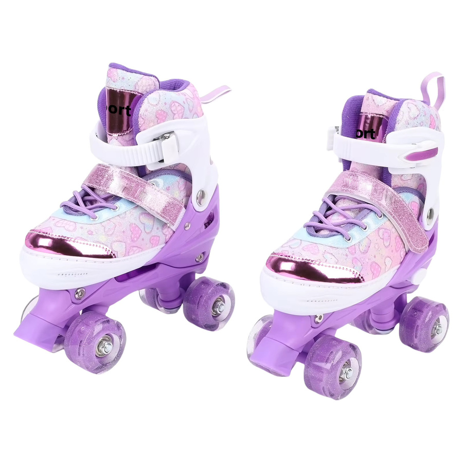 Rollschuhe für Mädchen, leuchtende Räder, 4 Größen verstellbar, ab 6-12 Jahren - Bild 3