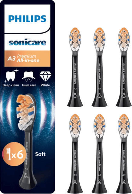 Philips Sonicare Premium All-in-one elektrische Zahnbürste, Schwarz, 6 Stück - Bild 1