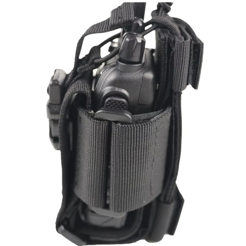 Molle Walkie-Talkie-Tasche Universalholster für Motorola Funkgeräte in Schwarz und Beige - Bild 3