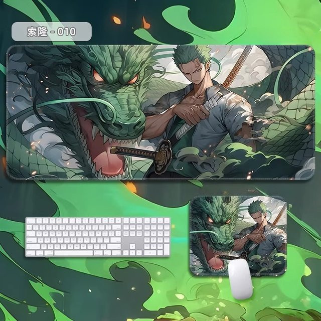 Bandai ONE PIECE Roronoa Zoro Mauspad, großflächiges Gaming-Tastaturpad in Multicolour - Bild 1