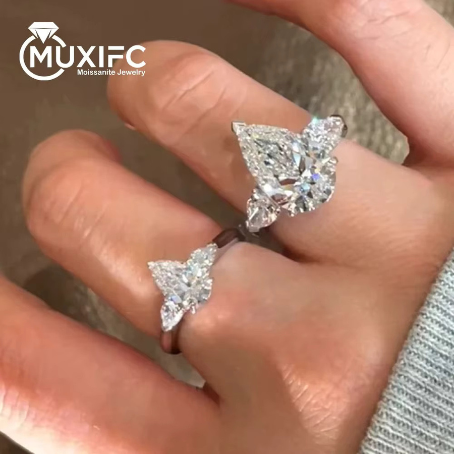 MUXIFC Verlobungsring, 925 Silber vergoldet, Diamant, Damen - Bild 3