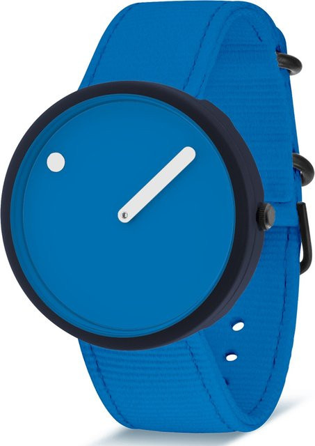 Picto Armbanduhr, Quarz, Kunststoff, Blau, 40 mm, Unisex - Bild 1