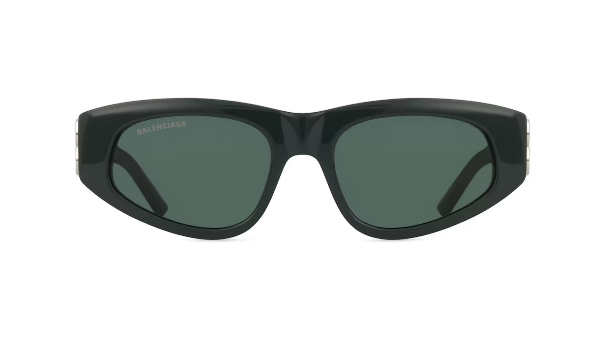 Balenciaga BB0095S Sonnenbrille Cat Eye, Vollrand, Acetat, grün, Damen - Bild 1