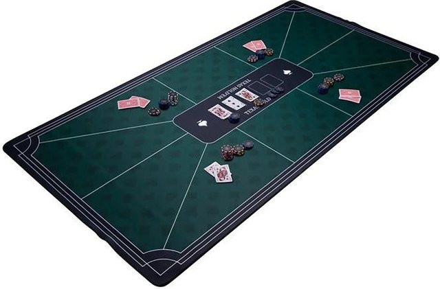 Rutschfeste Poker-Tischdecke von ENGELHART in Grün, B: 180 cm, T: 90 cm, Material: Polyester - Bild 1