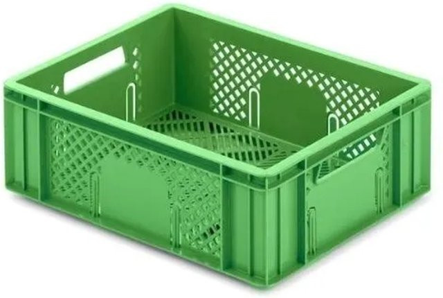 CHEFGASTRO Eurobehälter Obst- und Gemüsekasten Grün H x B x T: 14,2 x 40 x 30 cm, 13 Liter - Bild 1