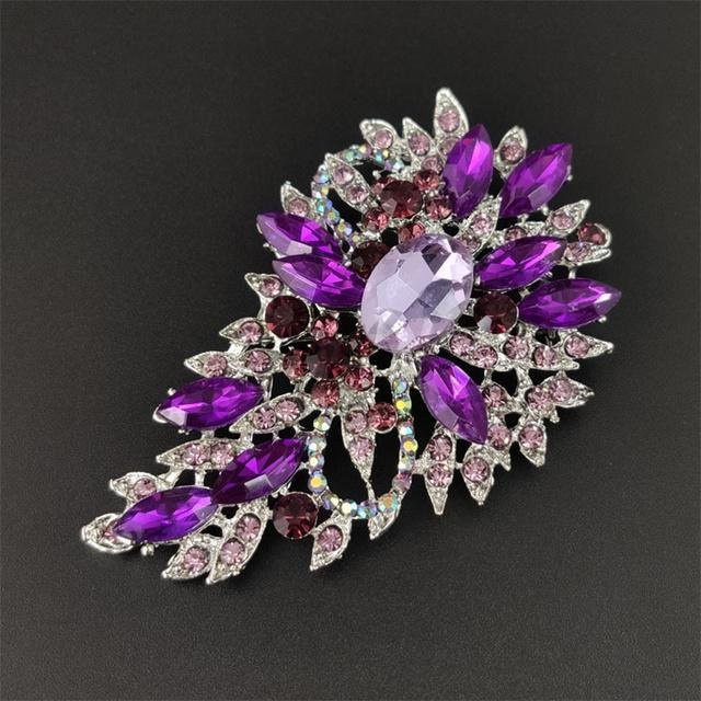 YIRAN Jewelry Brosche, Strass, Wassertropfen, Damen, grau - Bild 1
