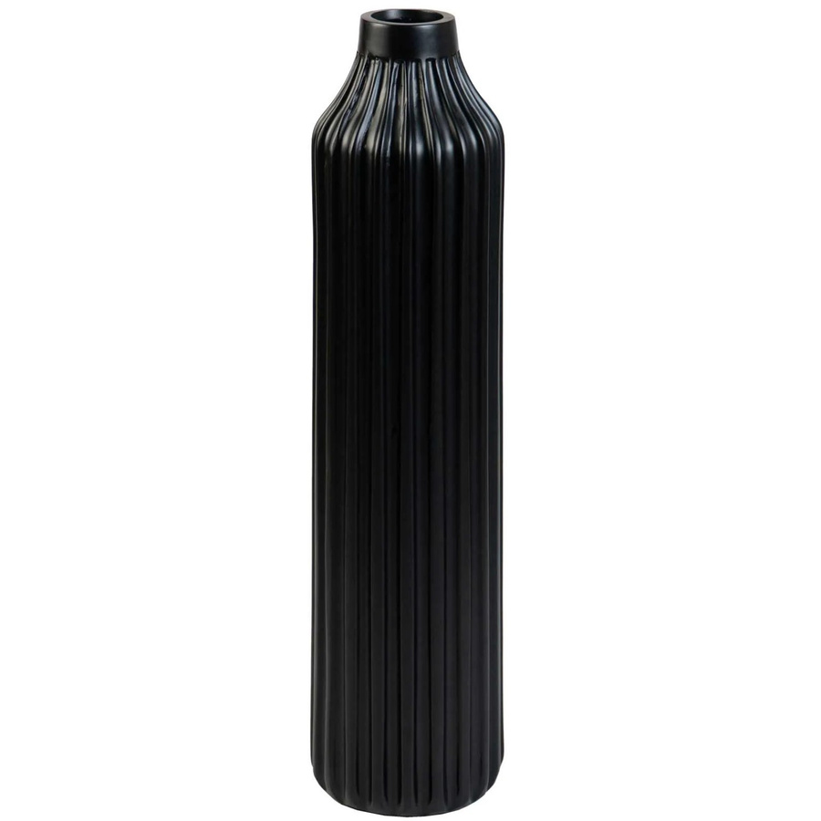 Vivanno Bodenvase Verto in Wellenschwarz aus Fiberglas, B/T/H: 20 x 20 x 80 cm - Bild 2