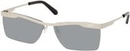 Off-White OERI095 Sonnenbrille, Rechteckig, Metall, Silver, Grey, Unisex - Bild 1