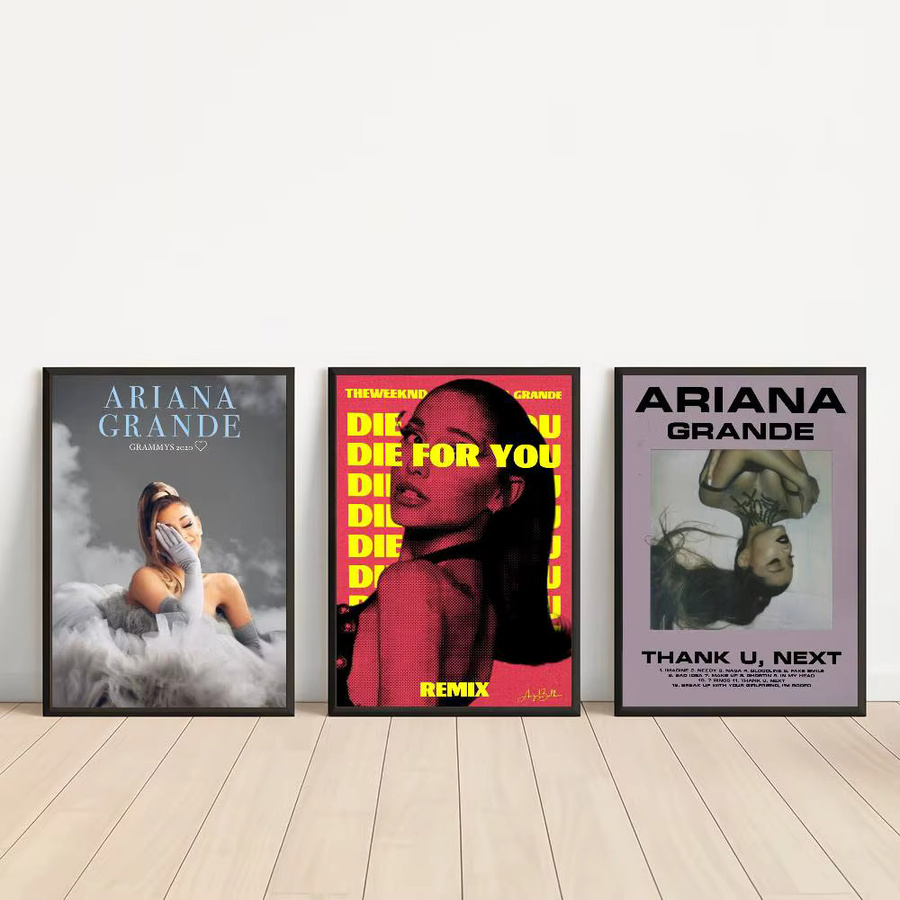 Vintage Filmplakat Ariana Grande Portrait Wanddekoration Mehrfarbig B: 15,0 cm, H: 15,0 cm - Bild 2
