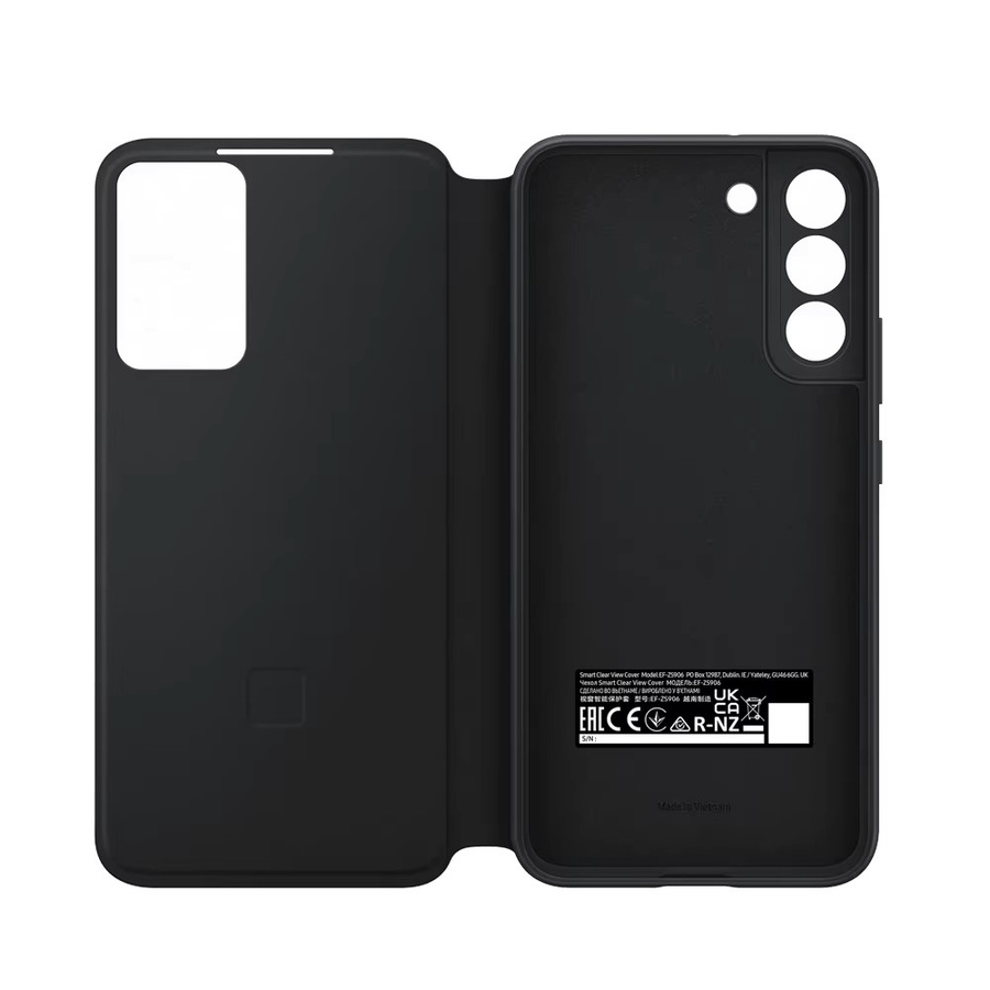 Samsung Galaxy S22 Clear View S-View Flip Cover stoßfeste Smartphone-Schutzhülle in Transparent, Weiß oder Schwarz - Bild 3