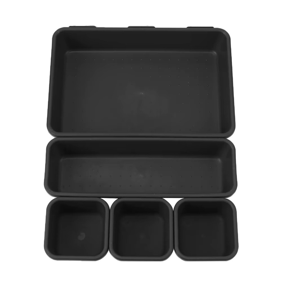 8-teiliges Organizer-Set für Schmuck und Kleinteile aus Kunststoff in Grau - Bild 3