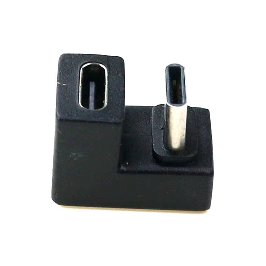 Cltgxdd U-förmiger USB-C-Adapter Typ-C-Stecker auf Buchse OTG-Konverter 10-Gbit/s in Schwarz - Bild 3