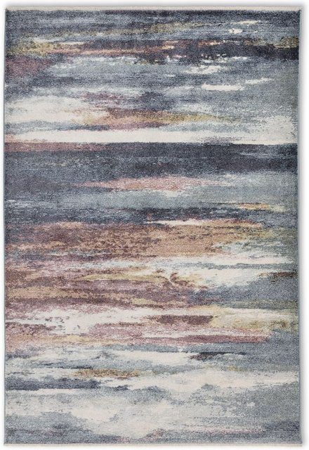 Moderner Teppich ORVIETO von Astra in Blau und Multicolour, abstraktes Design, pflegeleicht und fußbodenheizunggeeignet, B: 190 cm, T: 133 cm - Bild 1