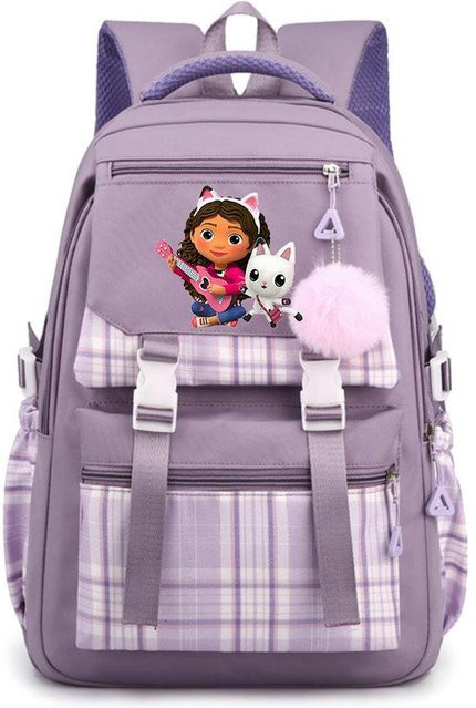 Gabby Dollhouse Schultasche Rucksack für die Grundschule in Lila - Bild 1