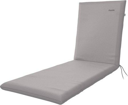 DOPPLER Auflage Nature hellgrau mit Uni-Muster aus recyceltem Polyester für Gartenliegen B/L: 60 x 195 cm - Bild 1
