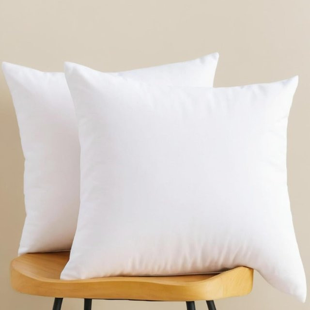 2er-Set inyahome Kissen quadratisch in Weiß, flauschige Kisseneinsätze für Sofa und Bett, B/T/H: 45 x 45 x 45 cm und 50 x 50 x 50 cm - Bild 1