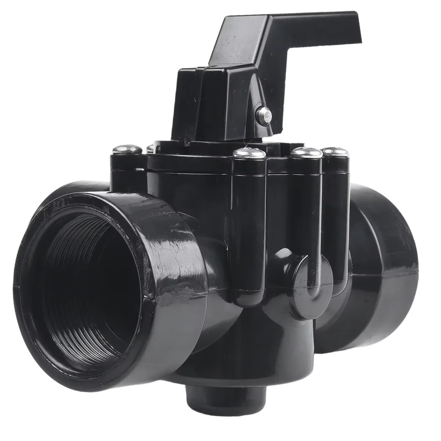 VIBRATITE 3-Wege-Poolventilsteuerung in Schwarz mit rechtem Widerhaken für effizienten Wasserdurchfluss und Umleitung - Bild 5