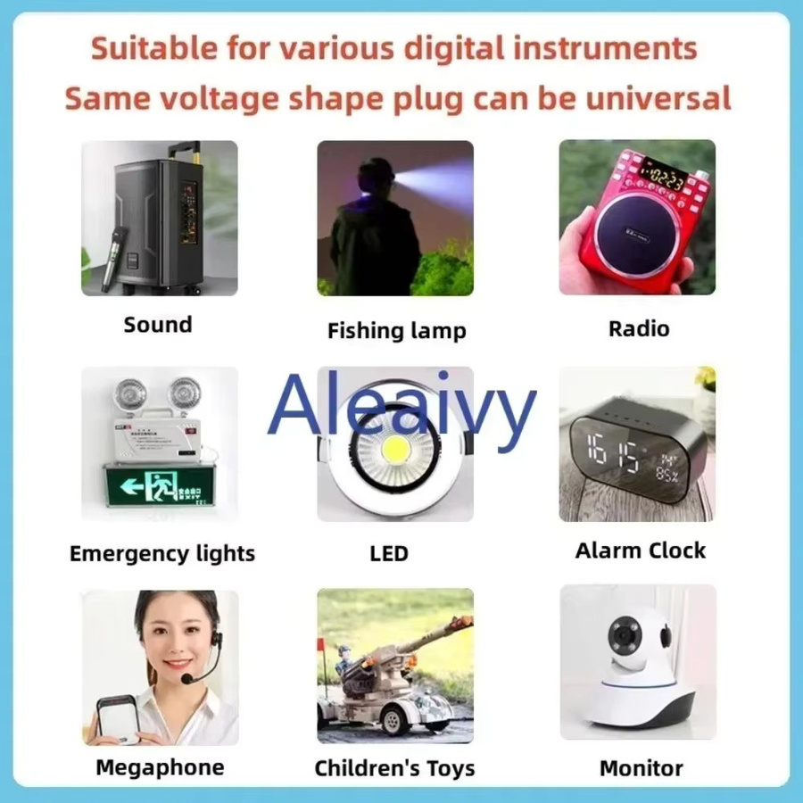 Aleaivy Li-Ion Akku 7,4V 5200mAh 2S2P 18650 in Blau für Bluetooth-Lautsprecher, Solarleuchten und Monitore - Bild 2