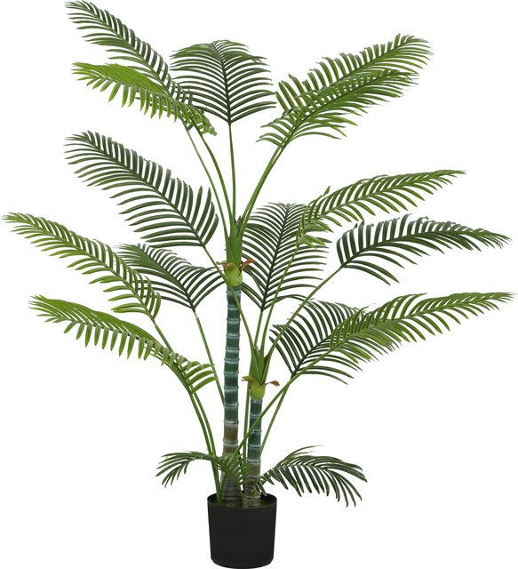 Aosom HOMCOM Künstliche Palme Grün, Dekorative Kunstpflanze mit Topf für Innenbereich, Höhe: 170 cm - Bild 1