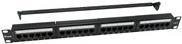 Digital Data Communications equip Pro Patch Panel CAT 6 mit 24 RJ-45 Anschlüssen, Schwarz, 1U, Breite: 48,3 cm - Bild 1
