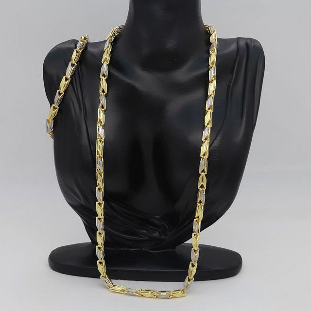 TSROUND Halskette, 14 Karat vergoldet, Gold, 60 cm, Unisex - Bild 1