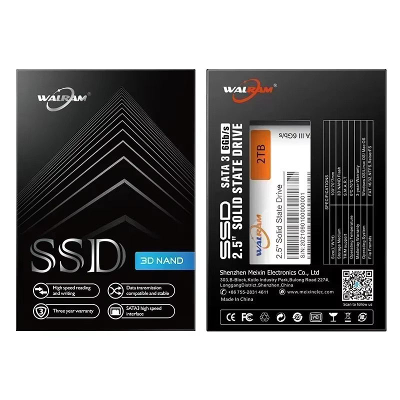 WALRAM 2,5 Zoll SATA3 SSD Interne Festplatte für Laptop PC Desktop in Schwarz - Bild 3