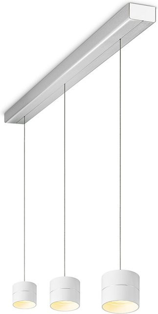 Oligo Tudor S LED-Pendelleuchte 3-flammig Weiß Matt mit Aluminium-Baldachin und Tunable White (2200K - 5000K) - Bild 1