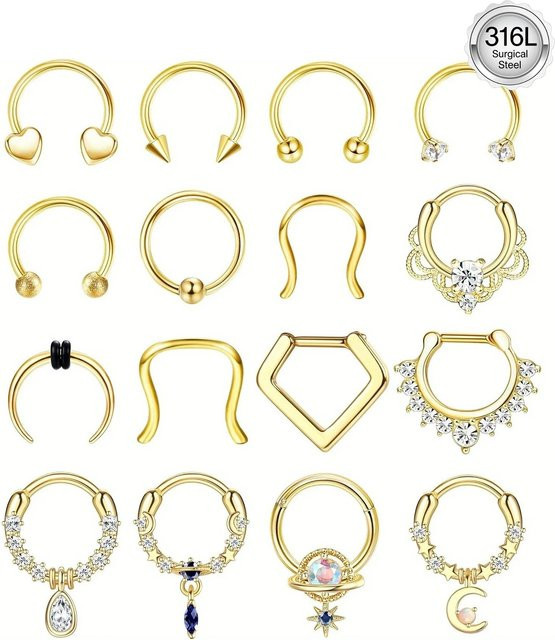 Drperfect Septum Ring, Edelstahl, 10 mm, Unisex - Bild 1