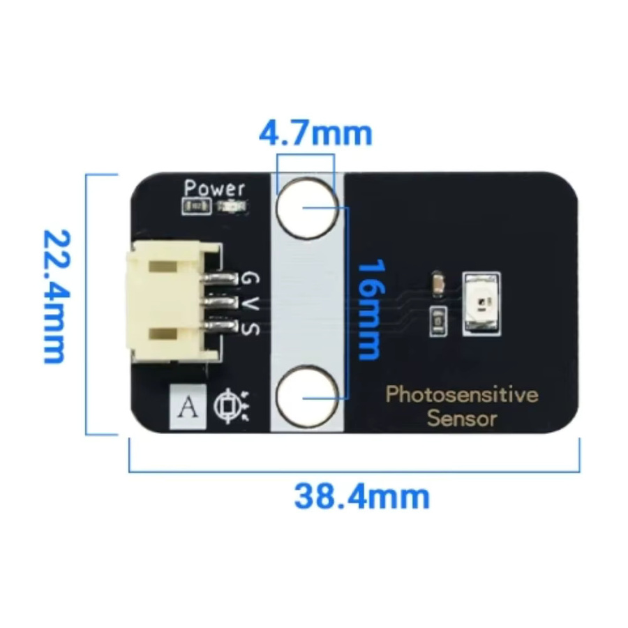 NullLab Fotowiderstands-Sensormodul zur Helligkeits- und Lichterkennung in Schwarz, kompatibel mit Lego, ESP32, MicroBit und Arduino - Bild 2