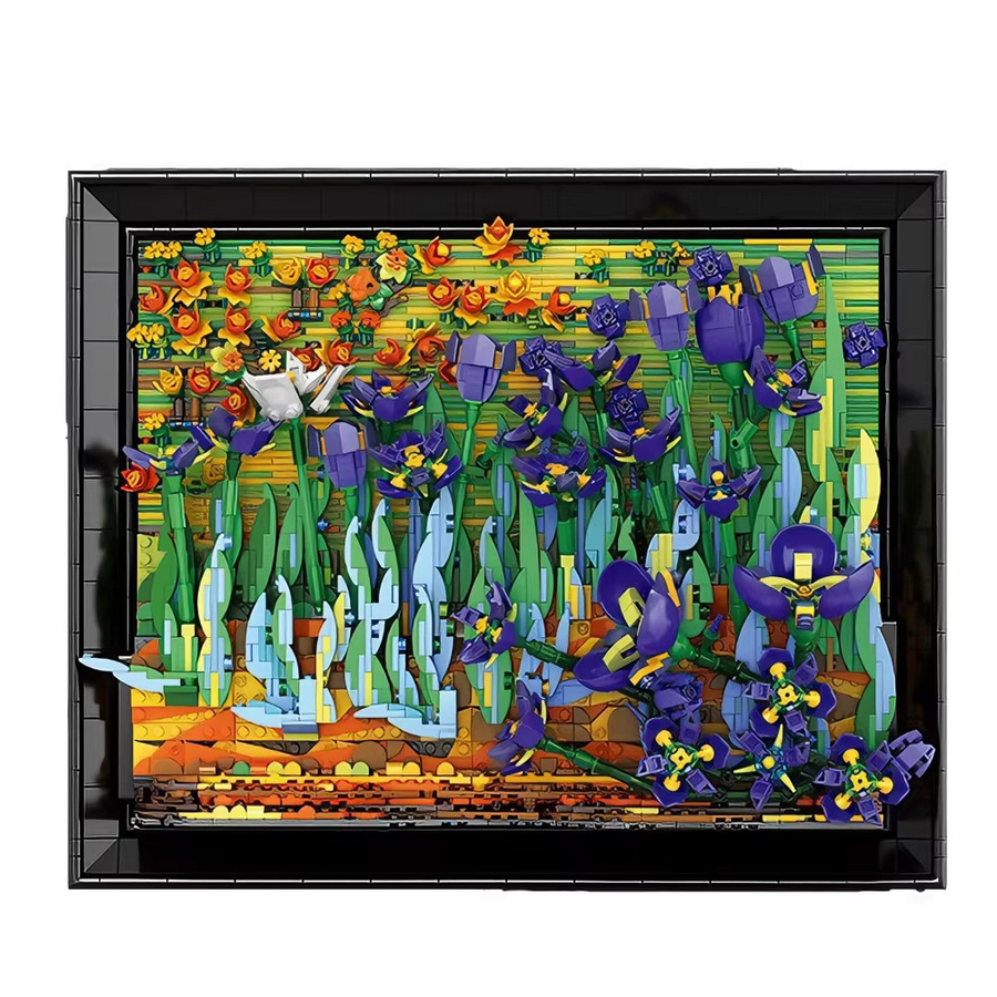 Yangkili Iris-Blumen-Modell, Bausteine 3D-Malsteine, Natur, Bunt / Mehrfarbig - Bild 6