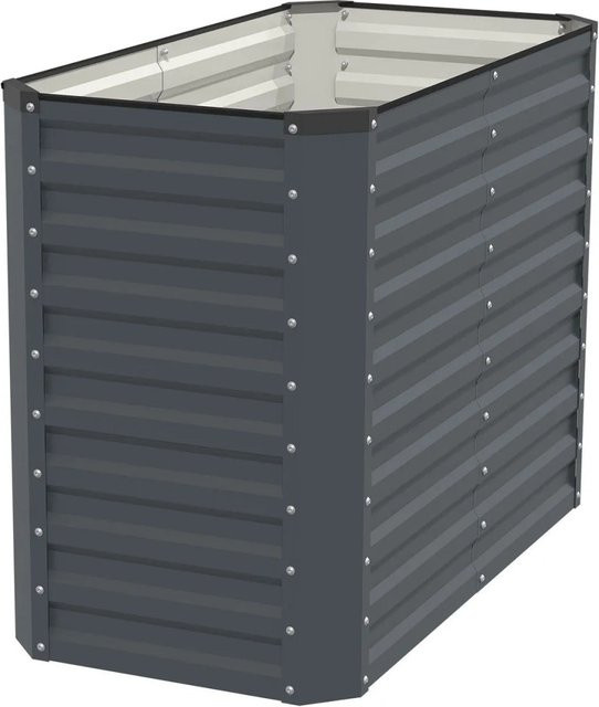 VidaAtHome.de RIVARO Hochbeet aus Stahl in Graphitgrau und Silber, B/T/H: 120 x 60 x 90 cm - Bild 1