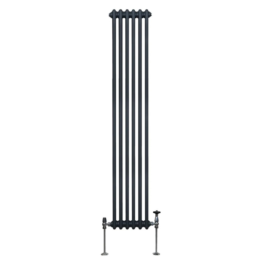 Monstershop Traditioneller 3 Spalten Heizkörper aus Stahl in Anthrazitgrau, Höhe: 180 cm, Breite: 29,2 cm - Bild 2