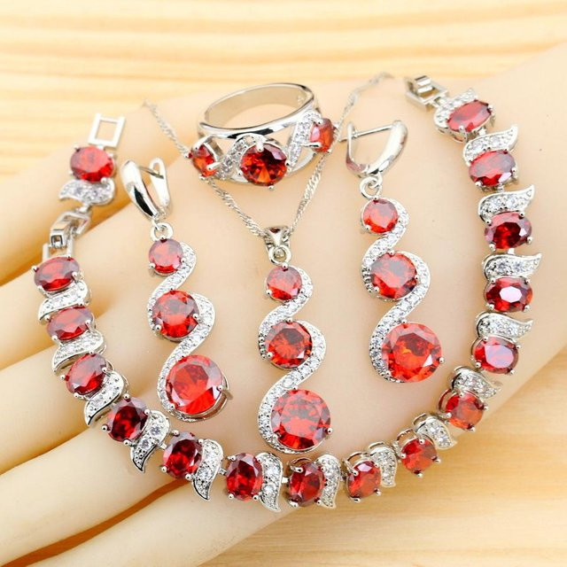 YIRAN Jewelry Schmuck-Set, Kupfer, Zirkonia, Silber, Unisex - Bild 1