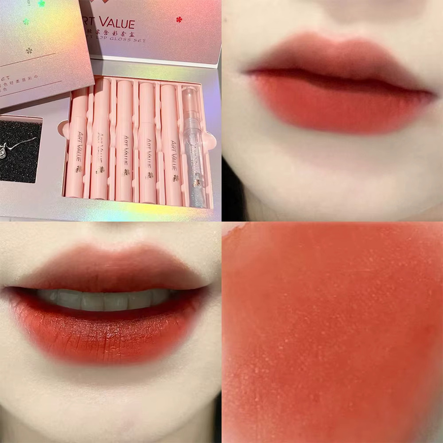 ART VALUE Lippen-Make-up-Set, 5 matte flüssige Lippenstifte, 1 Lippenbalsamöl - Bild 2