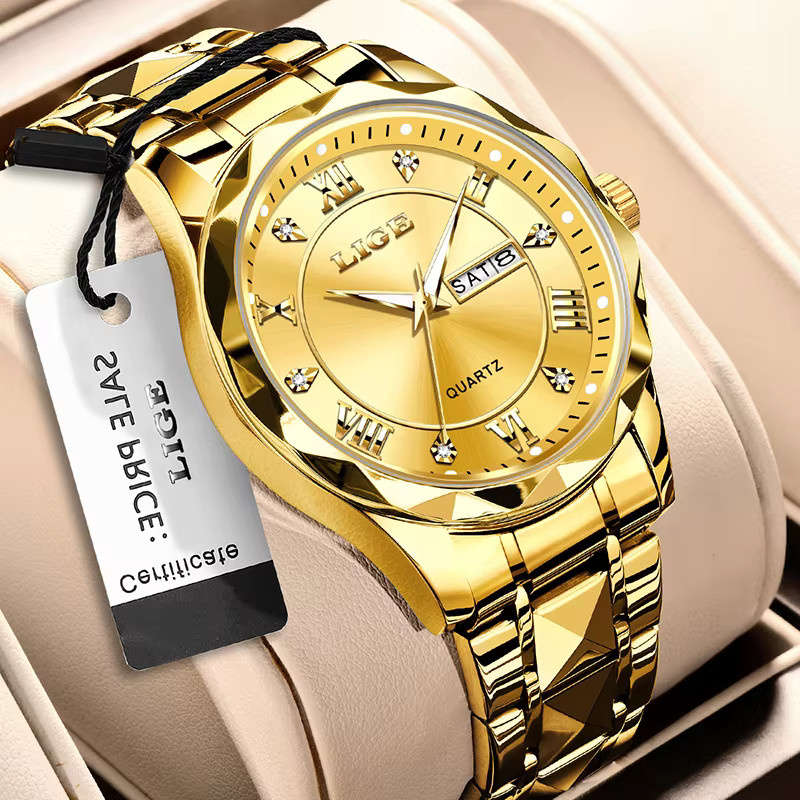 LIGE Armbanduhr Quarz, Edelstahl, Herren - Bild 5