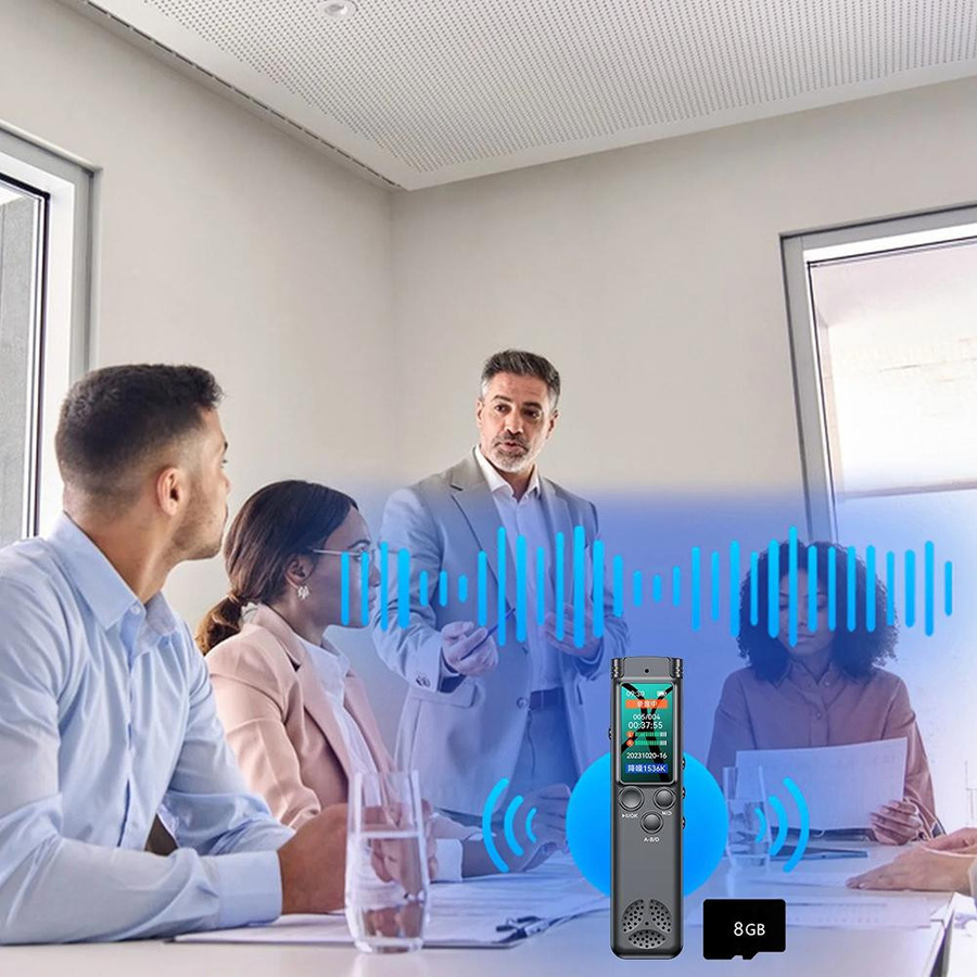 Honor Electronics Digitaler Sprachrekorder mit Vollfarb-TFT-Bildschirm und Songwiedergabe, 32GB, Schwarz - Bild 4