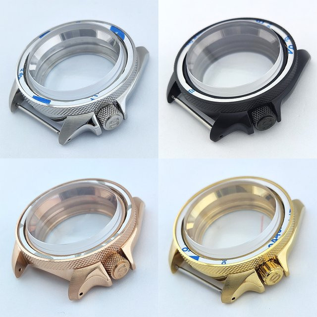 OUMASHI Uhrengehäuse Edelstahl, Schwarz, 42 mm - Bild 1