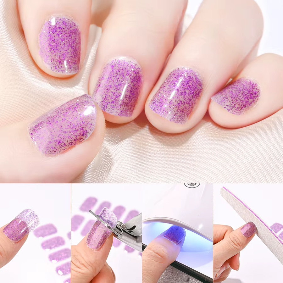 MAFANAILS NO.6 Nagelaufkleber, Schwarz, Glitzer - Bild 3