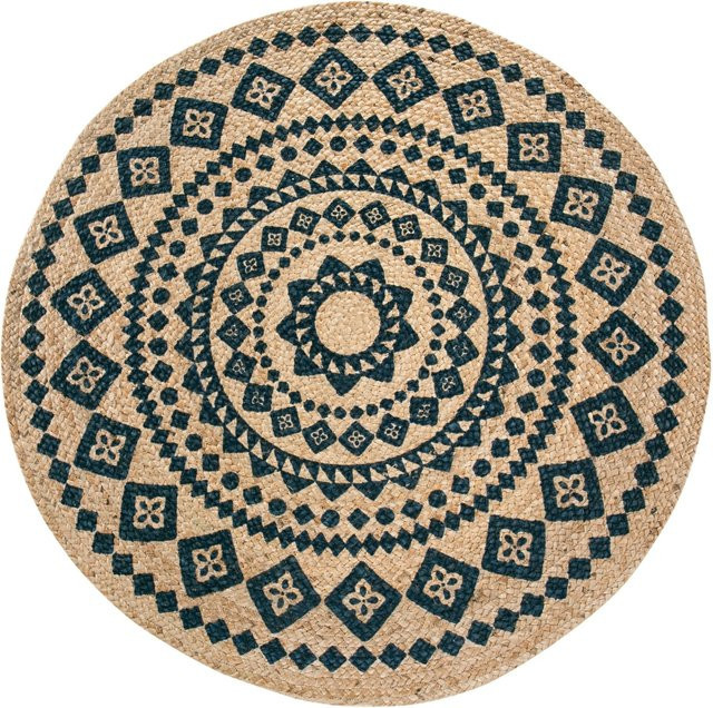 Andiamo Teppich Rondo aus Jute in Natur und Beige, Durchmesser: 80 cm - Bild 1
