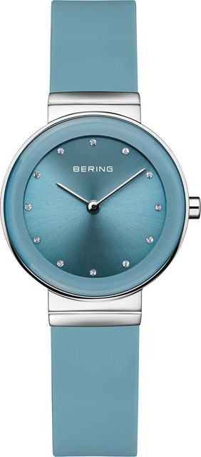 Bering Damenuhr, Quarz, Edelstahl, Blau, 29 mm, Silikon - Bild 1