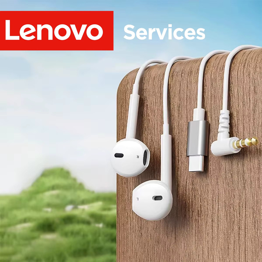 Lenovo In-Ear Kopfhörer mit Mikrofon und Geräuschunterdrückung in Weiß - Bild 2